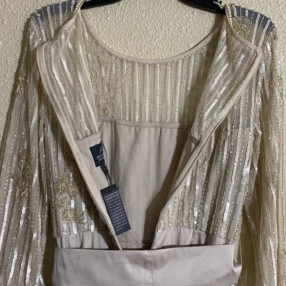 NWT Adrianna Papell Embellished Dress with Taffeta Skirt Size 10 - Picture 15 of 16